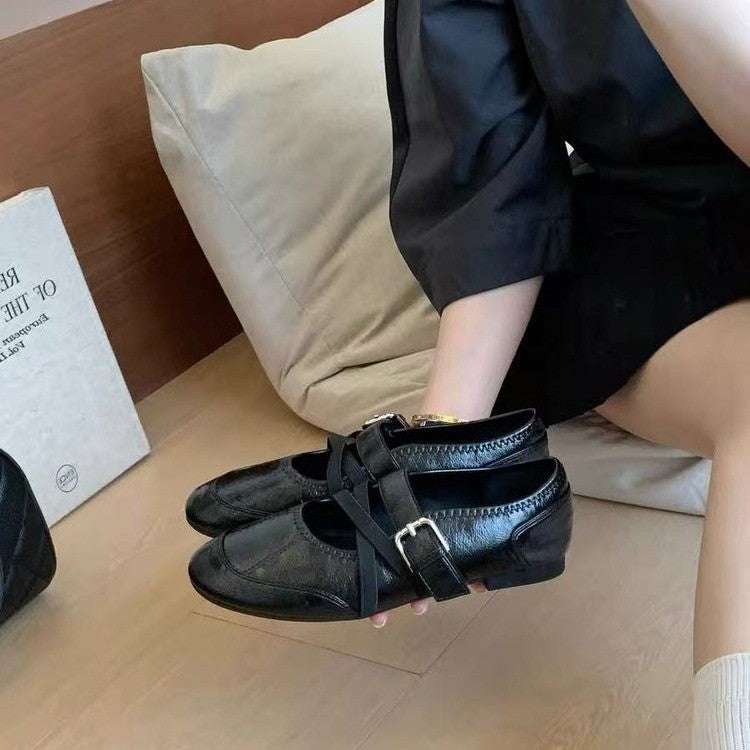 Women's Vintage Ballet Mary Janes, 2026 New Red Retro Training Shoes Casual Sneakers
