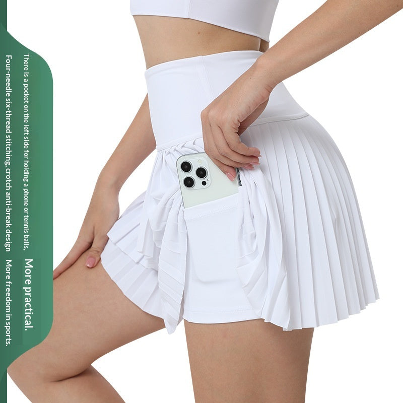 Running And Fitness Pleated Yoga Skirt Sun Protection