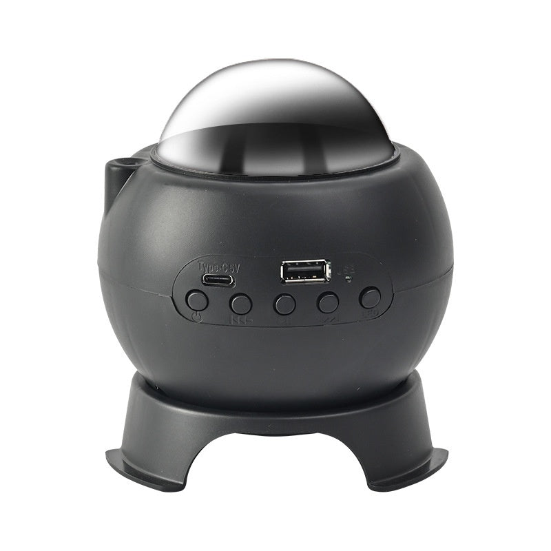 Bluetooth Speaker Aurora Starry Sky Projector Lamp, Rechargeable Subwoofer Ambient Light, Bedroom Desk Speaker, Small Night Light