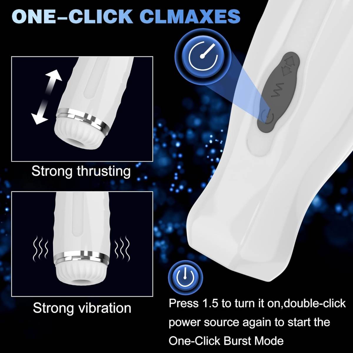 Men's Sex Toys Male Masturbator Sex Toy Adult Sex Toys & Games Electric Blowjob Male Masturbators Cup Automatic Sucking Male Masturbators Automati Mens Toy Vibrating Thrusting Sucking Modes