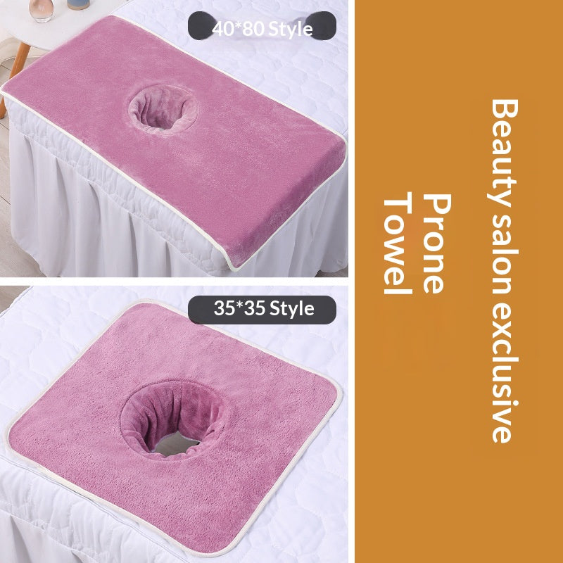 Beauty Salon Hole-Punched Lying-Down Towel For Massage