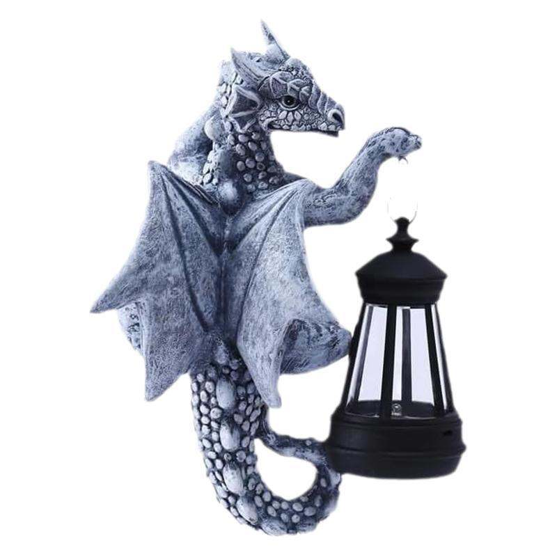 Western Dragon Lantern Outdoor Courtyard Garden Resin Craftwork