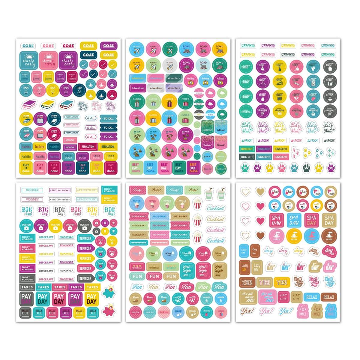 Planner Stickers Set Seasonal Monthly Pack 12Sheets