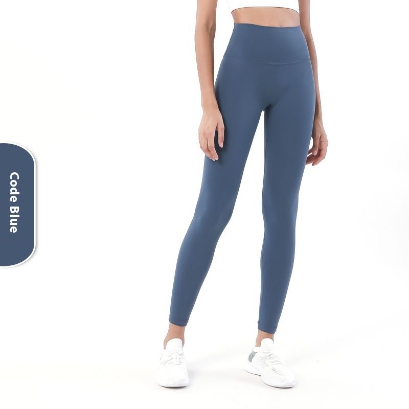 Yoga Women's No Embarrassment Line Skin-friendly Nude Feel Fitness Pocket High Top Sports Leggings