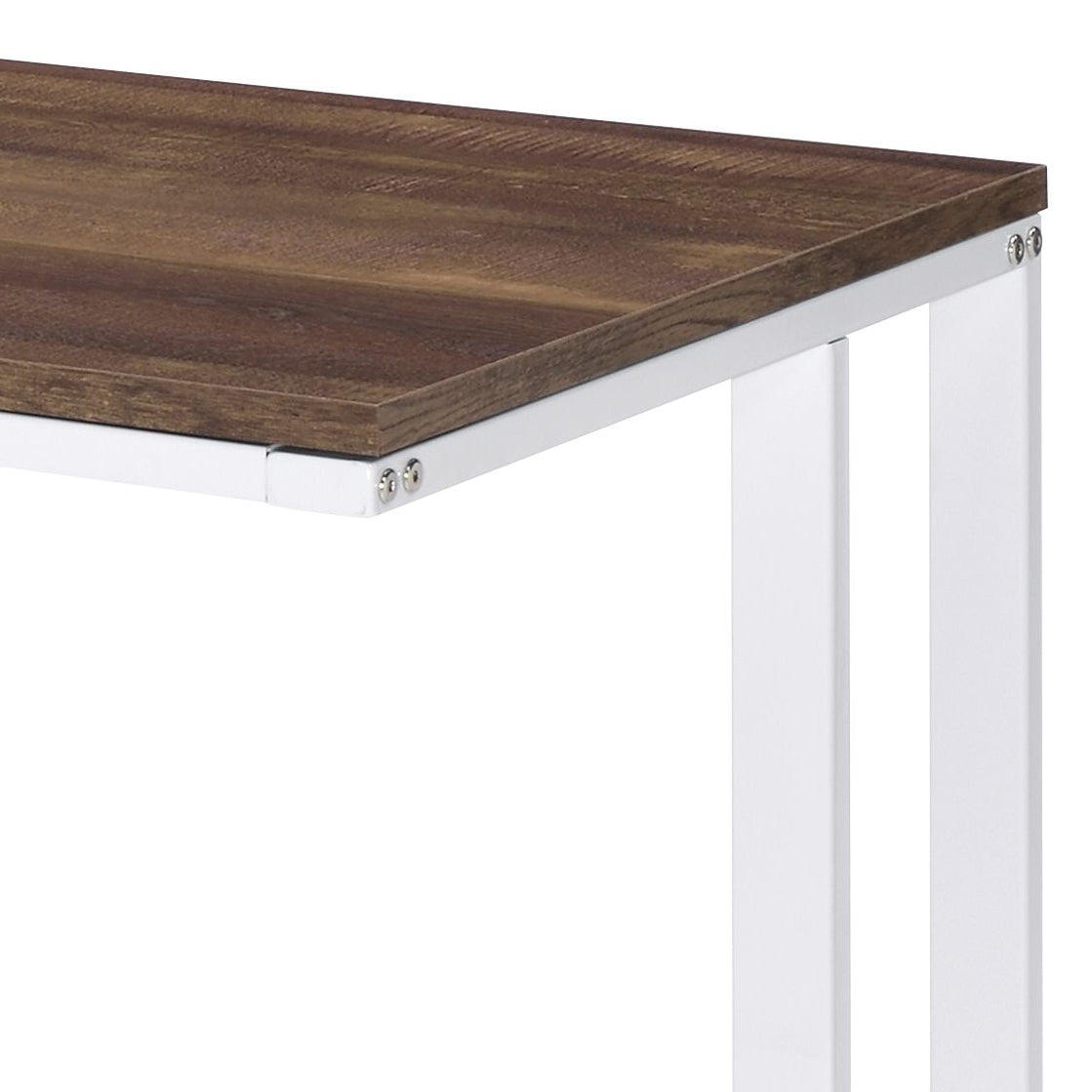 Tyrese Walnut & White Finish Writing Desk W USB