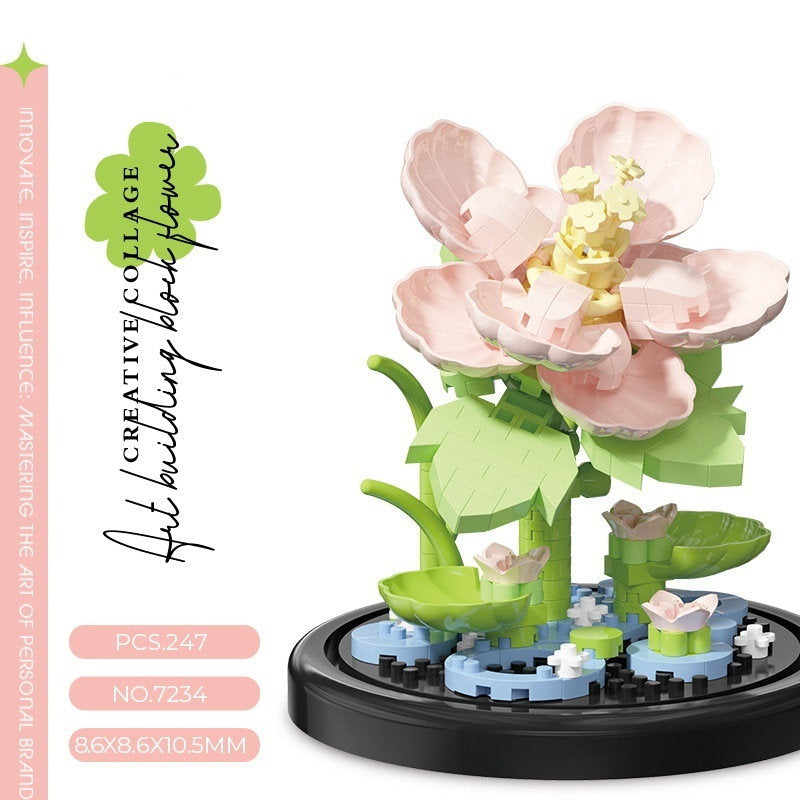 Dust Cover Building Blocks Flowers Children's Assembly Toys