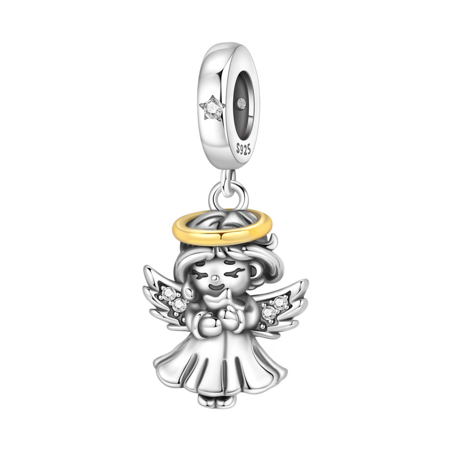 Copper-plated Silver Devils Eye DIY Bracelet Bead Accessories