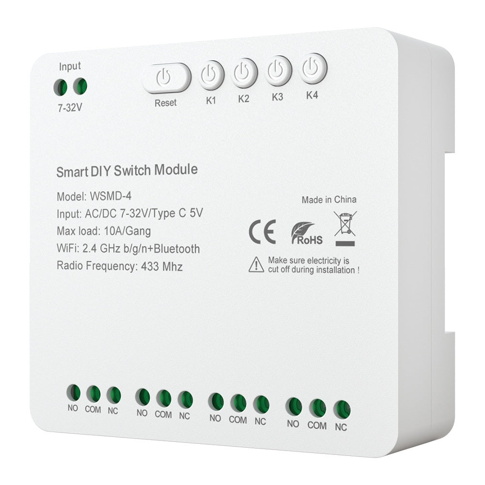 Graffiti Smart WiFi RF4 Channel Relay Remote Control