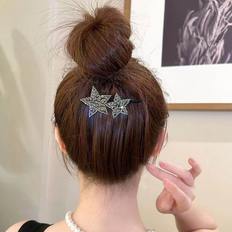 Female Rhinestone Five-pointed Star Back Head Organize Fantastic Hair Accessories