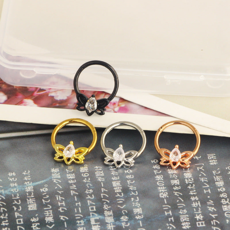 Circular Nasal Ring For Body Piercing Of Cartilage