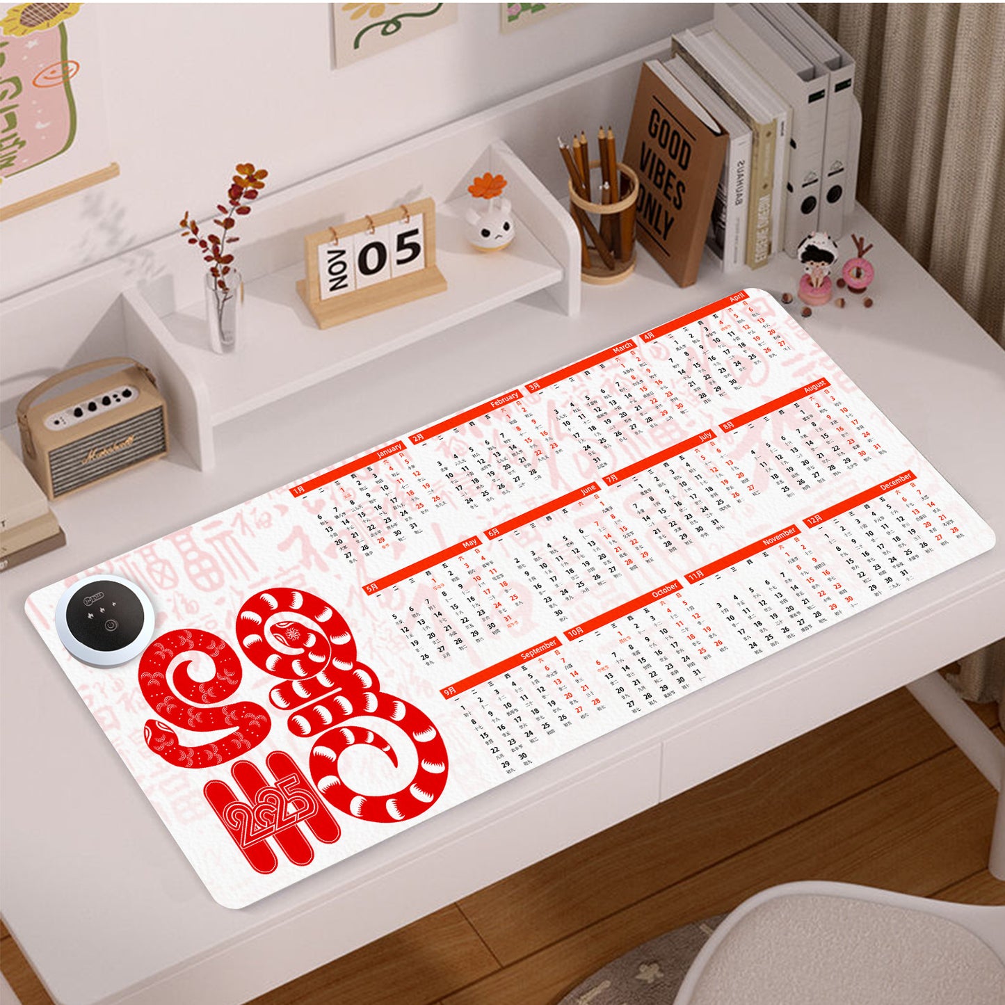 3-speed Smart Temperature Control 220V Calendar Heating Mouse Pad
