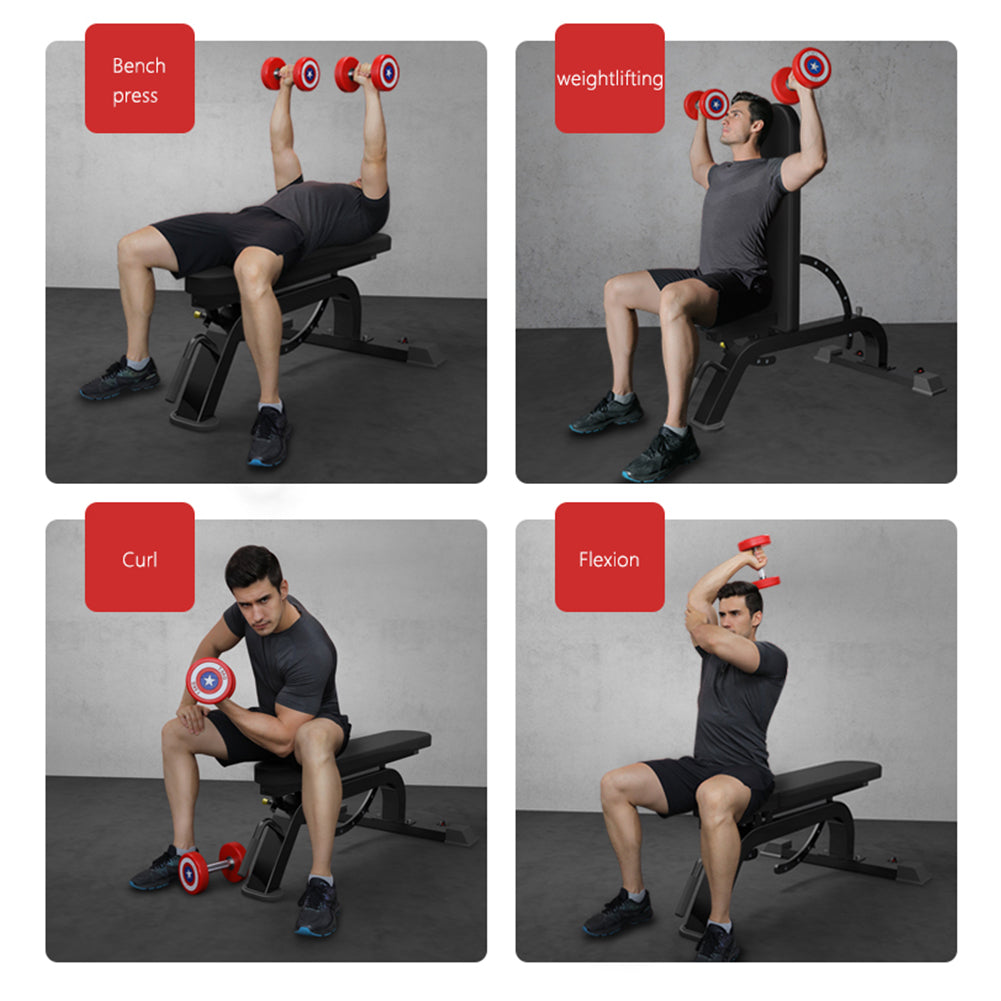 Adjustable Strength Training Bench Press Home Full Body Workout Foldable Weight Benches Gym Multi-functional Fitness Dumbbell Chair