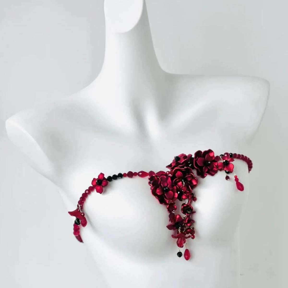 Handmade Beaded Flower Necklace And Waist Chain Accessory