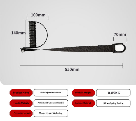 Indoor Fitness Wrist Exerciser Weightlifting Strength Training Band