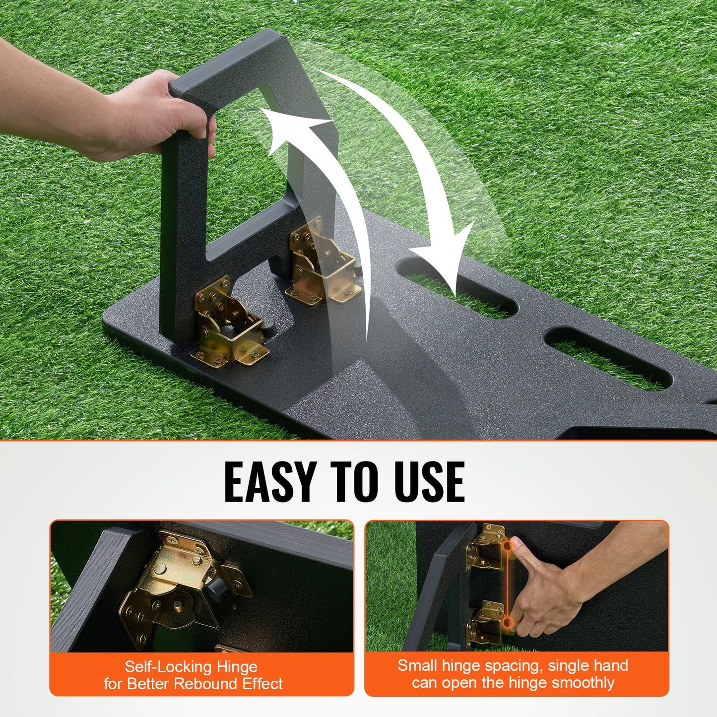 Soccer Rebounder Board, 32"X12" Portable Soccer Wall With 2 Angles Rebound, Foldable HDPE Kickback Rebound Board, Soccer Training Equipment For Kids And Adults, Passing & Shooting Practice