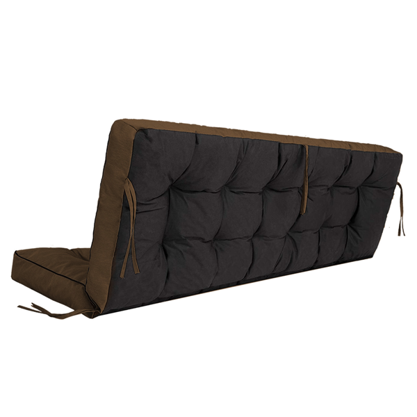 Outdoor Swing Cushions 70 Inch, Waterproof 4in Thick Porch Swing Cushion Replacement With Backrest And Ties, Comfortable 2-3 Seat Pation Swing Pad For Backyard, Garden, Lawn, Outdoor Furniture-coffee