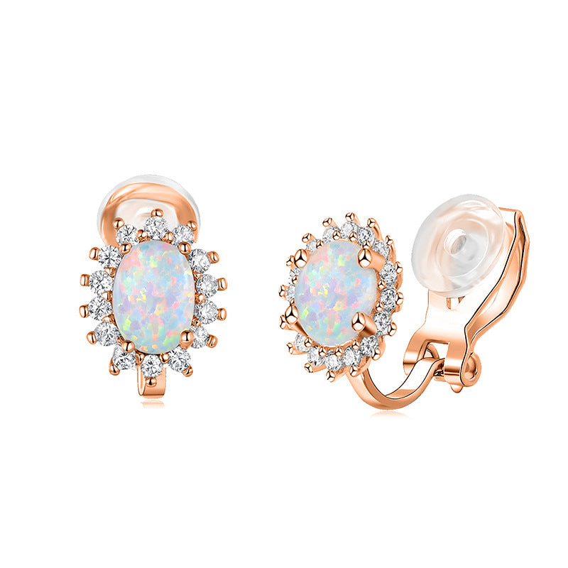 Aobao Elegant Chic Earrings For Women Simple Trendy Ear Accessories No-Piercing Sunflower Ear Cuffs