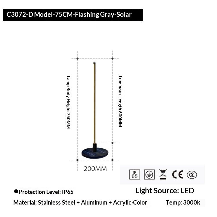 Solar-powered Outdoor Courtyard Light Waterproof Lawn Decoration Lamp