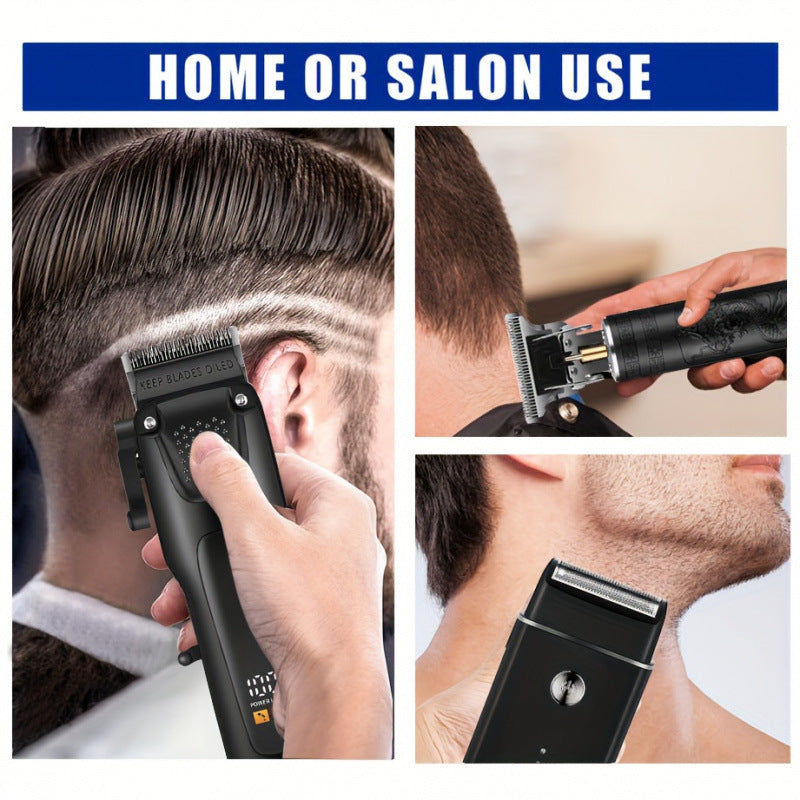 Professional Hair And Beard Grooming Kit Equipped With A Cordless Hair Clipper