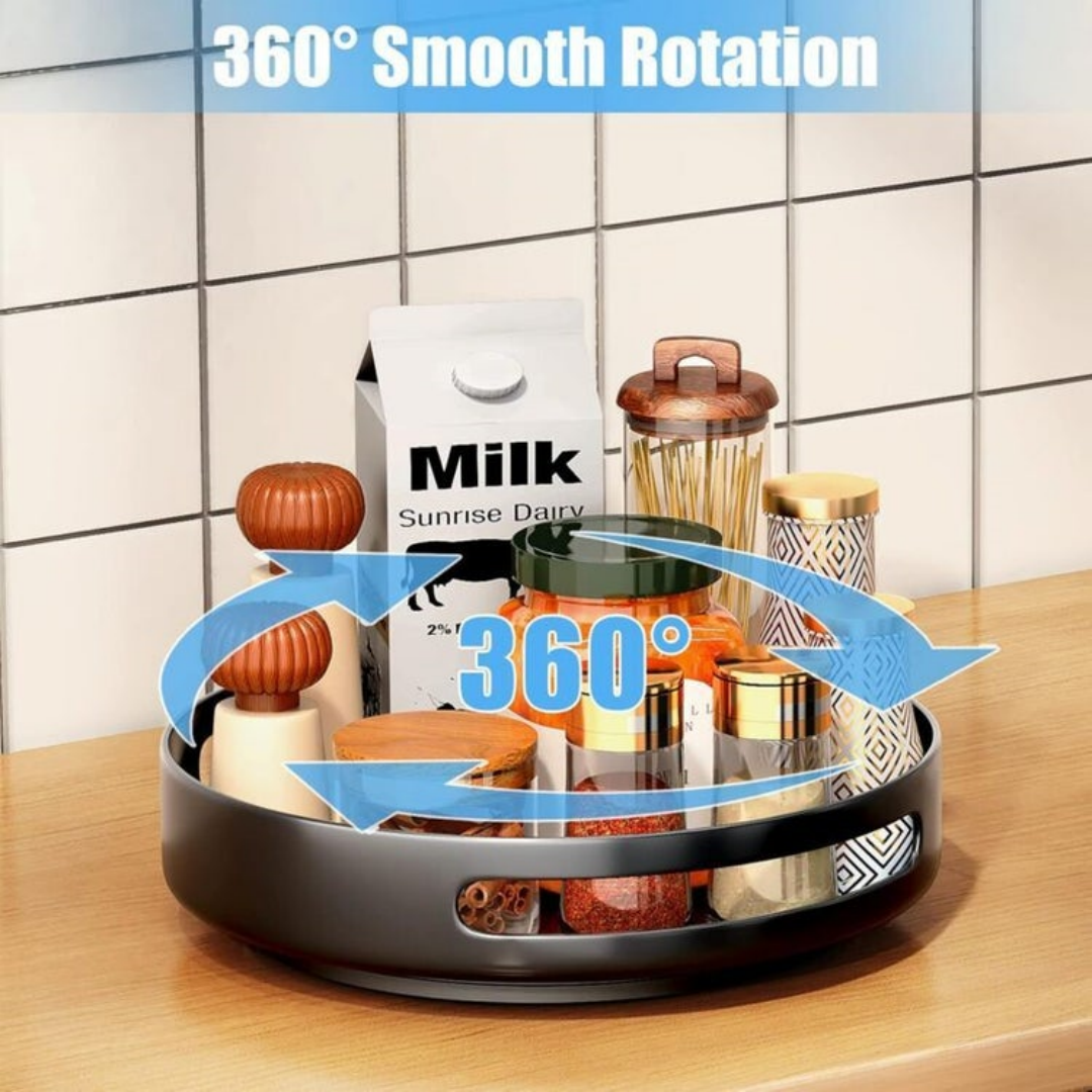 Rotating Spice Shelf, 30 Cm Turntable, Suitable For Cupboard, Pantry, Kitchen, Refrigerator, Office Spice Shelf