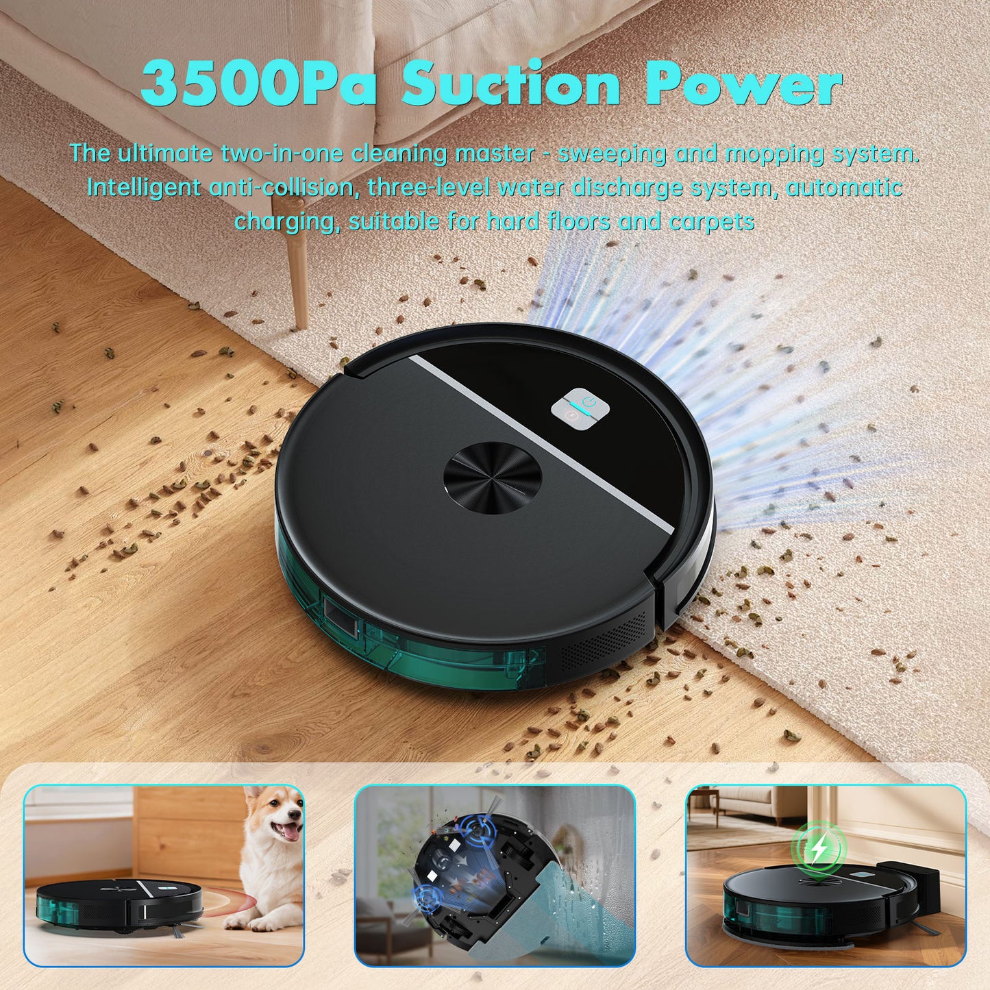 Vacuum Cleaners & Floor Care Wer And Dry Automatic Robot Vacuum Cleaner And Mop Household Powerful Suction Navigation Aspirateur