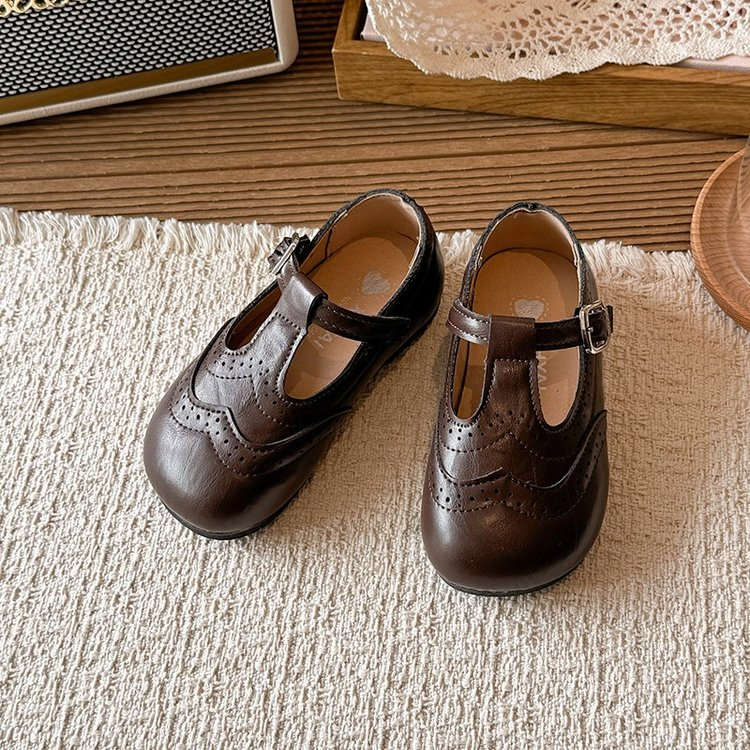 2026 New Spring Korean Academy Style Retro Square Toe Mary Jane Shoes, Buckle Flat Leather Loafers Casual Single Shoes For Girls