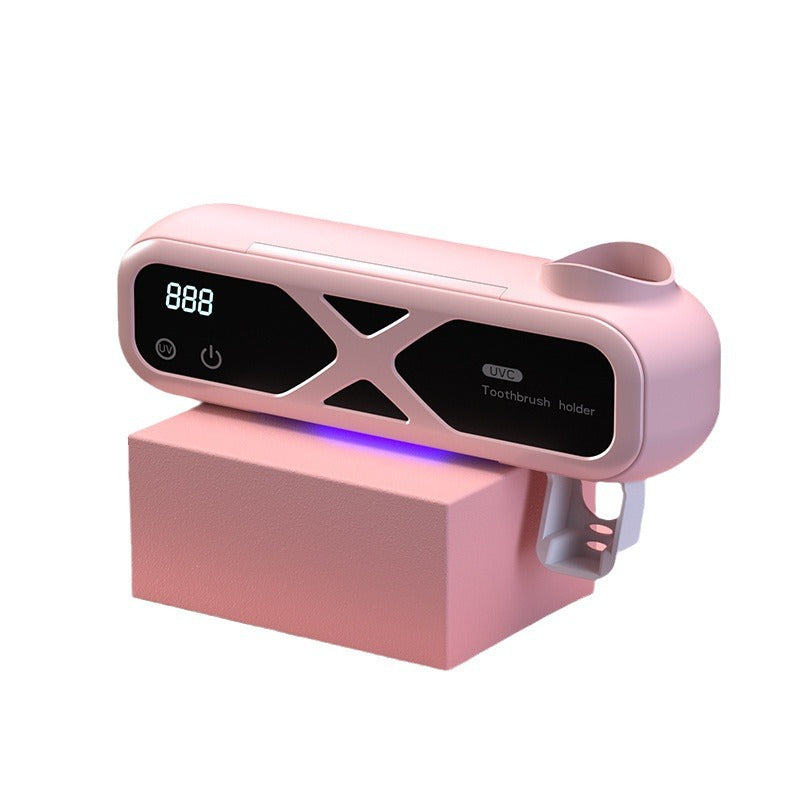 Smart UV Sterilizing Tooth Cup With No-Drill Installation For Toothbrush Disinfection