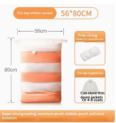 No-Pump Vacuum Compression Bags for Home Use - Space Saving Storage Sacks for Clothing Bedding and Travel Packing