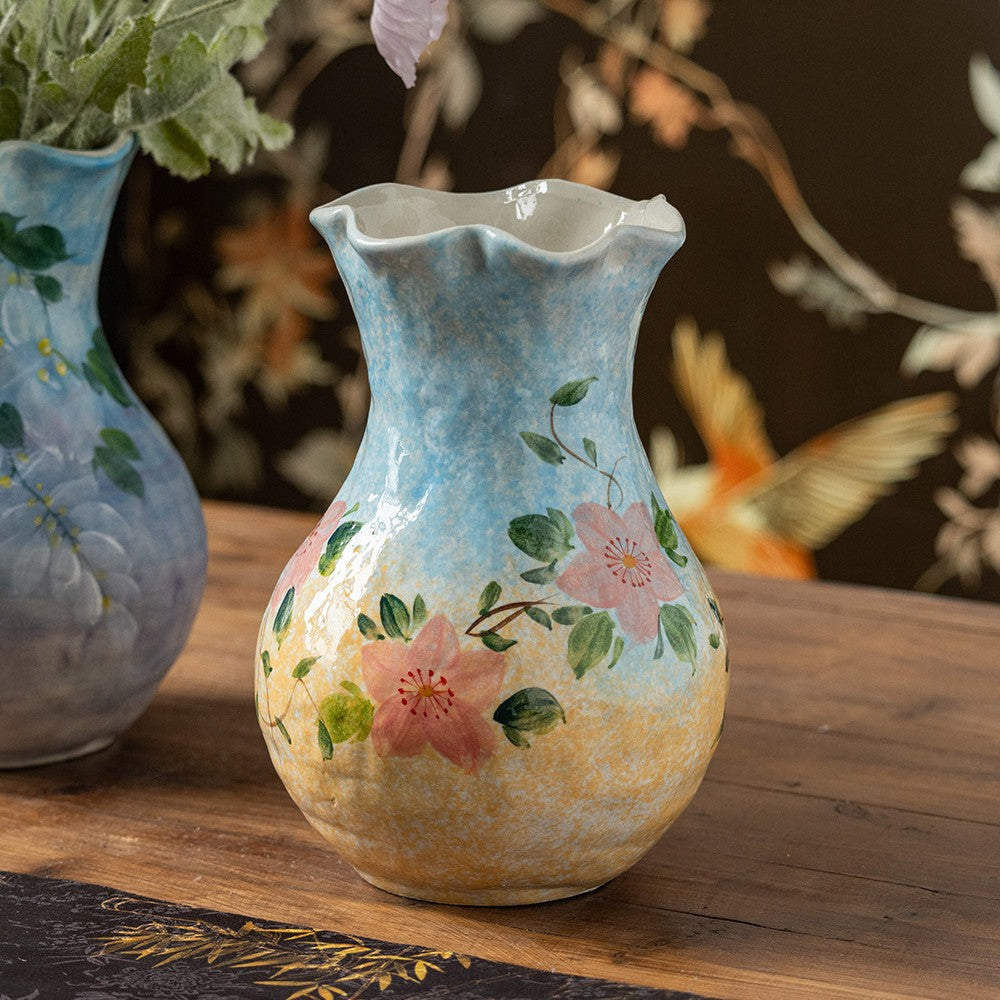 Ceramic Vase Ornament For Flower Arrangements Artificial Flowers High-end Luxurious Decor