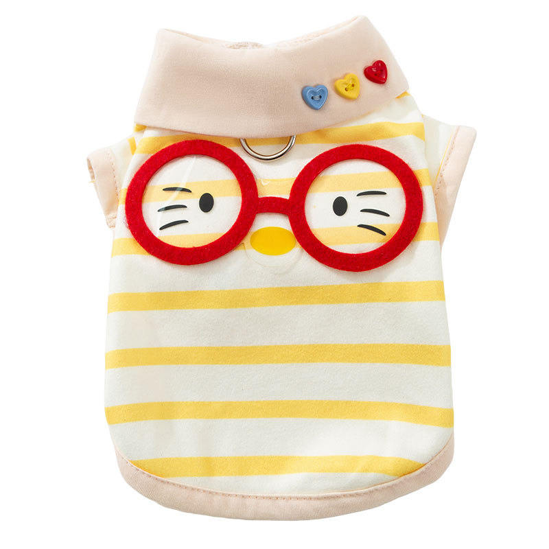 Striped Base-layer Shirt Spring Hoodie Pet
