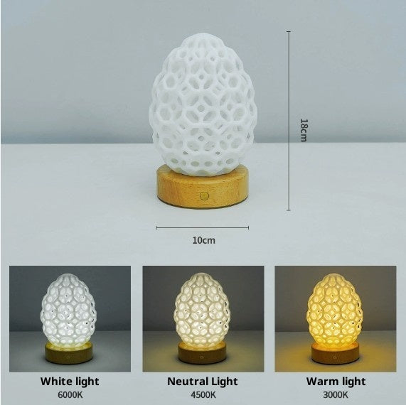 Bedroom Bedside Decoration Table Lamp Charging Cream Wind Touch Dimming