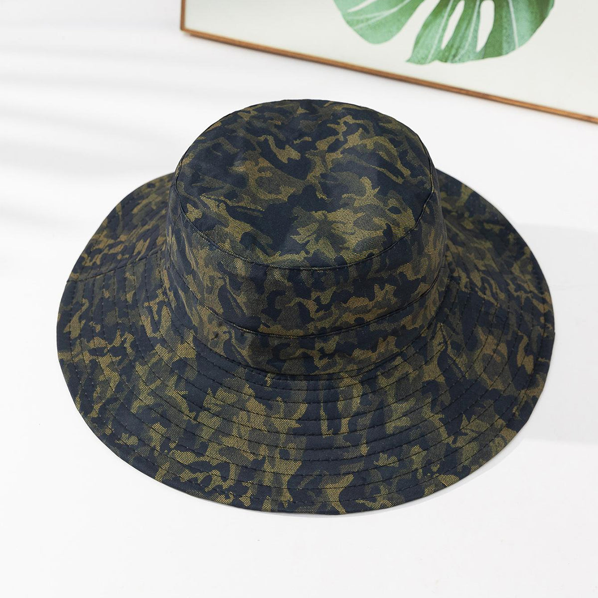 Camouflage Wide-brimmed Fishing Cap For Outdoor Fishing, Hiking, Climbing, Sun Protection Hat, Lightweight And Quick-drying Broad-brimmed Bucket Hat