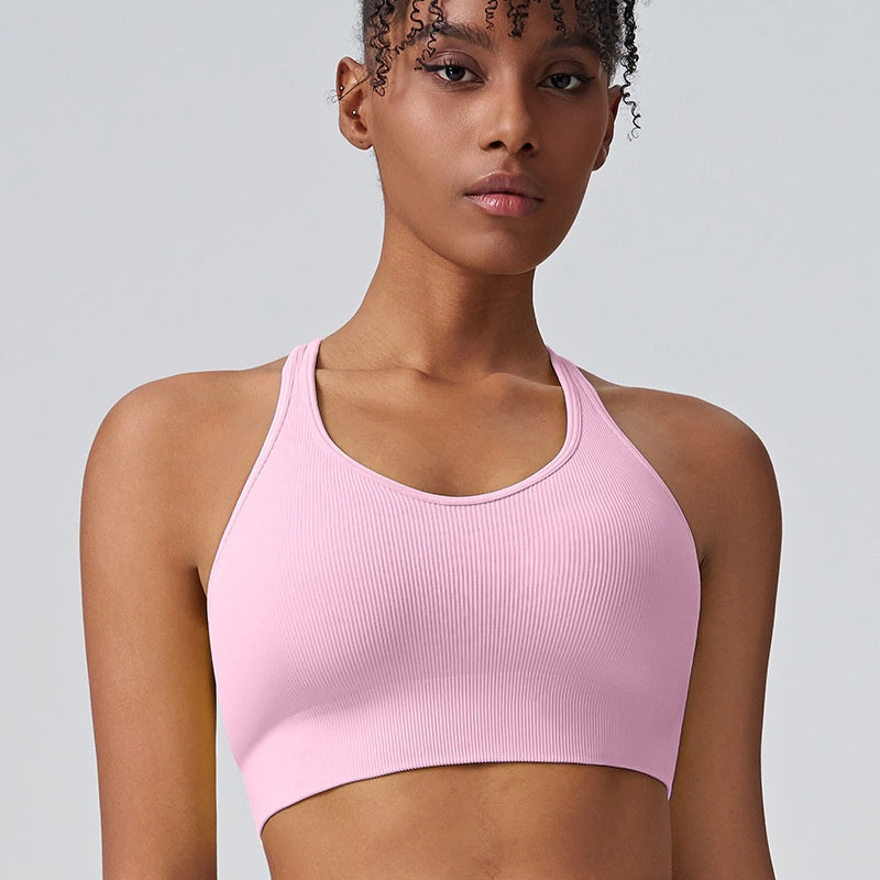 Watton Sports Underwear Women's High-strength Fixed Cup Shockproof Push-up Breast Holding Sexy Cross Beauty Back Yoga Vest