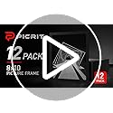 Picrit 8x10 Picture Frame Set of 12, Wall Gallery Photo Frames without Mat, Multi Photo Display for Home Decor, Black Wood...