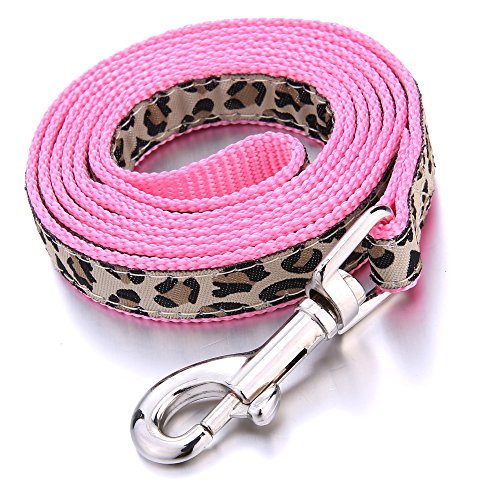 Mile High Life Leopard Dog Harness Collar Leash Set, Adjustable No Pull Dog Halter Harness for Small Breed Dogs, Easy Cont...