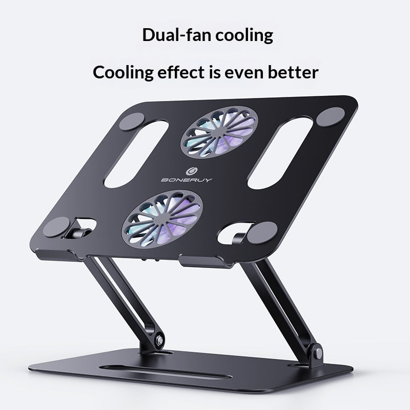 Double-layer Foldable Storage Metal Aluminum Alloy Cooling Stand