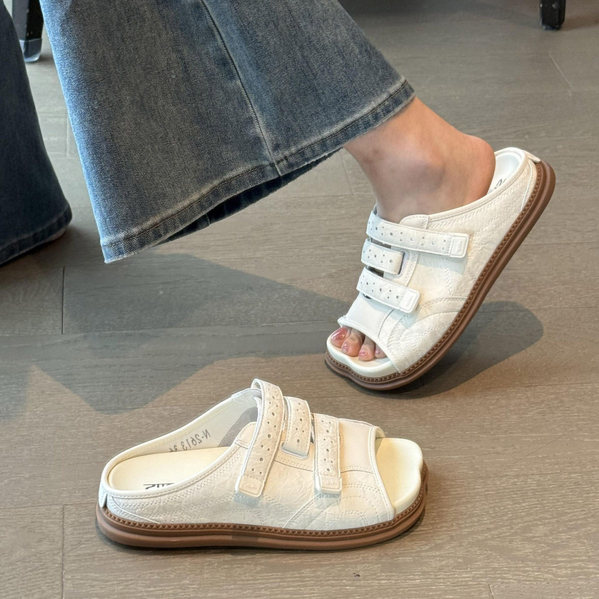 Women's Minimalist Velcro Platform Slide Sandals, 2026 New Summer Outdoor Casual Non-Slip Birken Beach Slippers