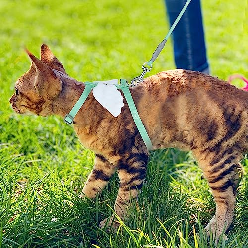 TIESOME Cat Harness and Leash Set, Adjustable Gradient Kitten Harness Escape Proof Harness with Leash for Kitty Outdoor Wa...