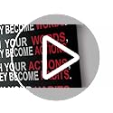 Pyradecor Watch Your Thoughts Motivational Classroom Poster Modern Canvas Prints Wall Art Paintings Ready to Hang for Offi...