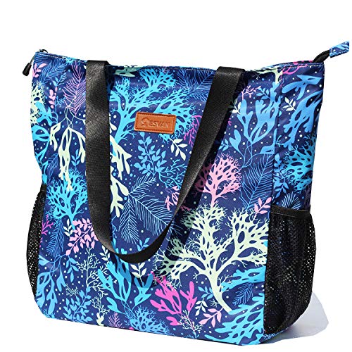 Original Floral Water Resistant Large Tote Bag Shoulder Bag for Gym Beach Travel Daily Bags Upgraded