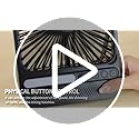 Deyagoo Travel Fan,7-Inch Camping Fan, Rechargeable Fan, 28H 10000mAh Ultra-Thin Quiet USB Desk Fan with Timer & LED Displ...