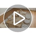 Beeveer 91 x 71'' Extra Large Outdoor Picnic Blanket with Beige Table Runner 6 Napkins and 6 Beige Floor Pillows Cushions ...