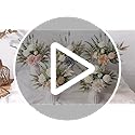 Fake Flowers in Vase, Artificial Flowers with Vase, 15.7'' Floral Arrangements for Dining Table Centerpiece Decor, Silk Ro...