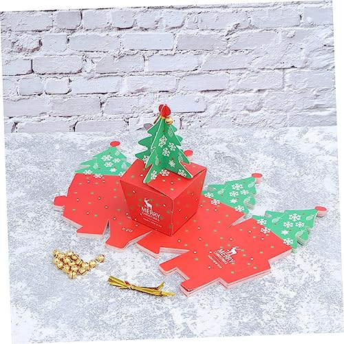 NOALED 10 Stück Weihnachts-Geschenkpapier, Mini-Weihnachts-Süßigkeitstüten, Weihnachtsgeschenkbeutel, Weihnachts-Goodie-Ba...