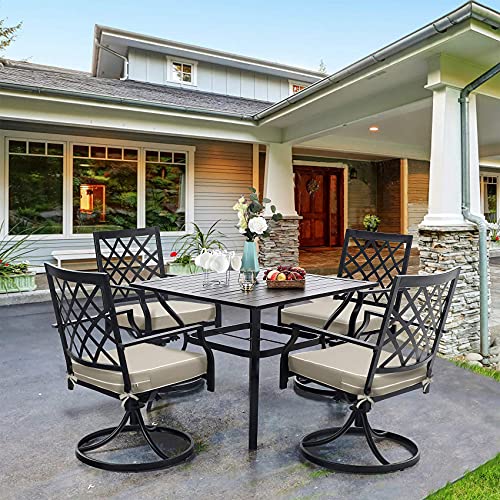 Porch Shield Outdoor Cushion Slipcovers Patio Chair Seat Cushion Covers Set 4 Waterproof Fade Resistant 19 x 19 x 4 inch, ...