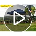 10x10 Pop Up Canopy Tent with 2 Sidewalls, Easy Up Canopy Outdoor Party Sun Shade Tent Portable Gazebo for Beach Camping E...