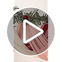WEIERYUE Deluxe Pink Artificial Wedding Arch Flowers with Drapes Kit-Pack of 5, 2pcs Flower Arrangements 3pcs Hanging Shee...