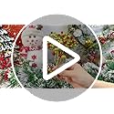 Fangoo 20 Pack 7 Inch Artificial Green Red Berry Picks for Christmas Tree Burgundy Green Red Berries Stems Holly Berry Bra...