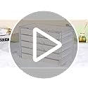 Watpot Acrylic Jewelry Box with 5 Drawers, Clear Earring Storage Organizer Display Case for Women Girls, Beige