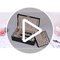 LANDICI Jewelry Box Organizer for Men Women, 2 Layer 4 Slot Watch Storage Case with Removable Tray, PU Leather Large Jewel...